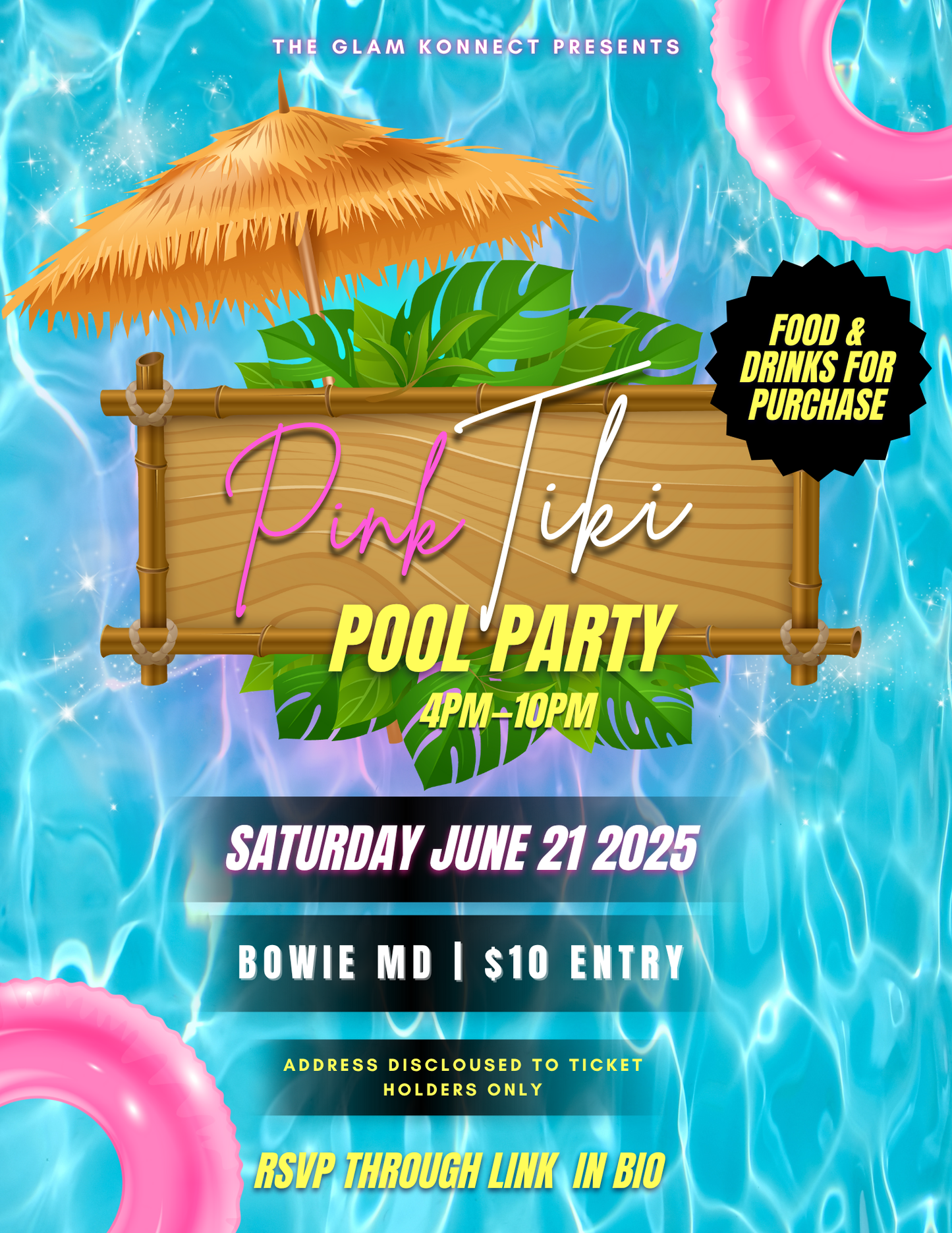 Glam Konnect: Pink Tiki Pool Party